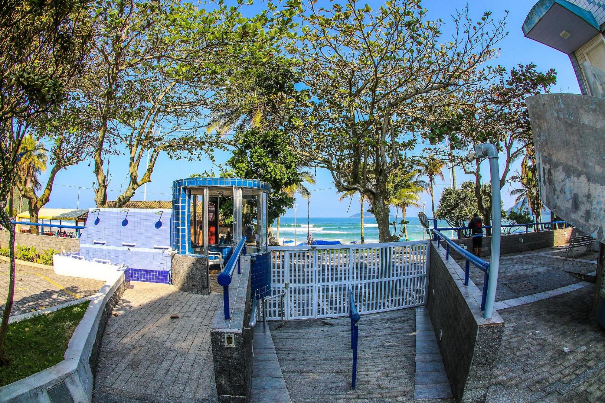 5E-Pe Na Areia Da Praia Do Tombo, 2 Quartos, Ar Cond, 2 Banheiros,2 Vagas+Roupas De Cama Guarujá Exteriör bild