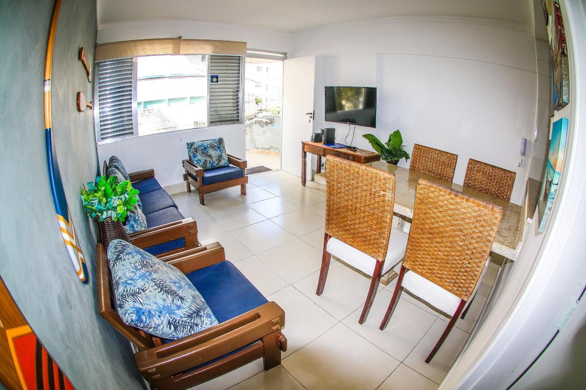 5E-Pe Na Areia Da Praia Do Tombo, 2 Quartos, Ar Cond, 2 Banheiros,2 Vagas+Roupas De Cama Guarujá Exteriör bild